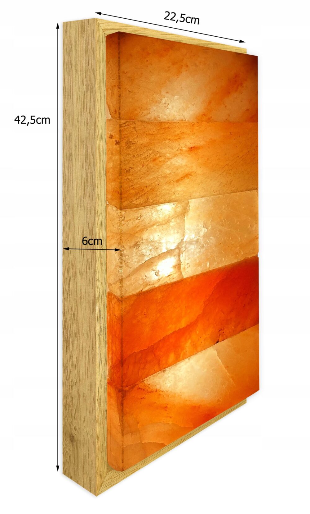 Duża Lampa solna Panel solny do Sauny JONIZATOR Sól Himalajska 22,5x52,5cm - obrazek 8