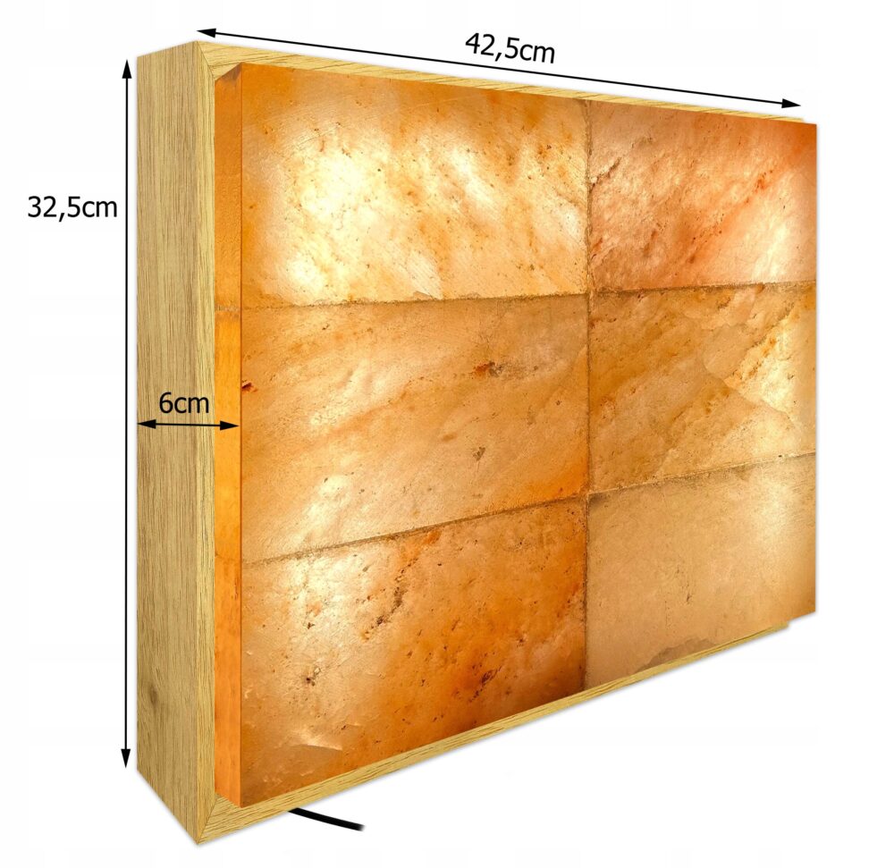 Lampa solna Panel solny do Sauny Groty Solnej Sól Himalajska 42,5x32,5cm - obrazek 2