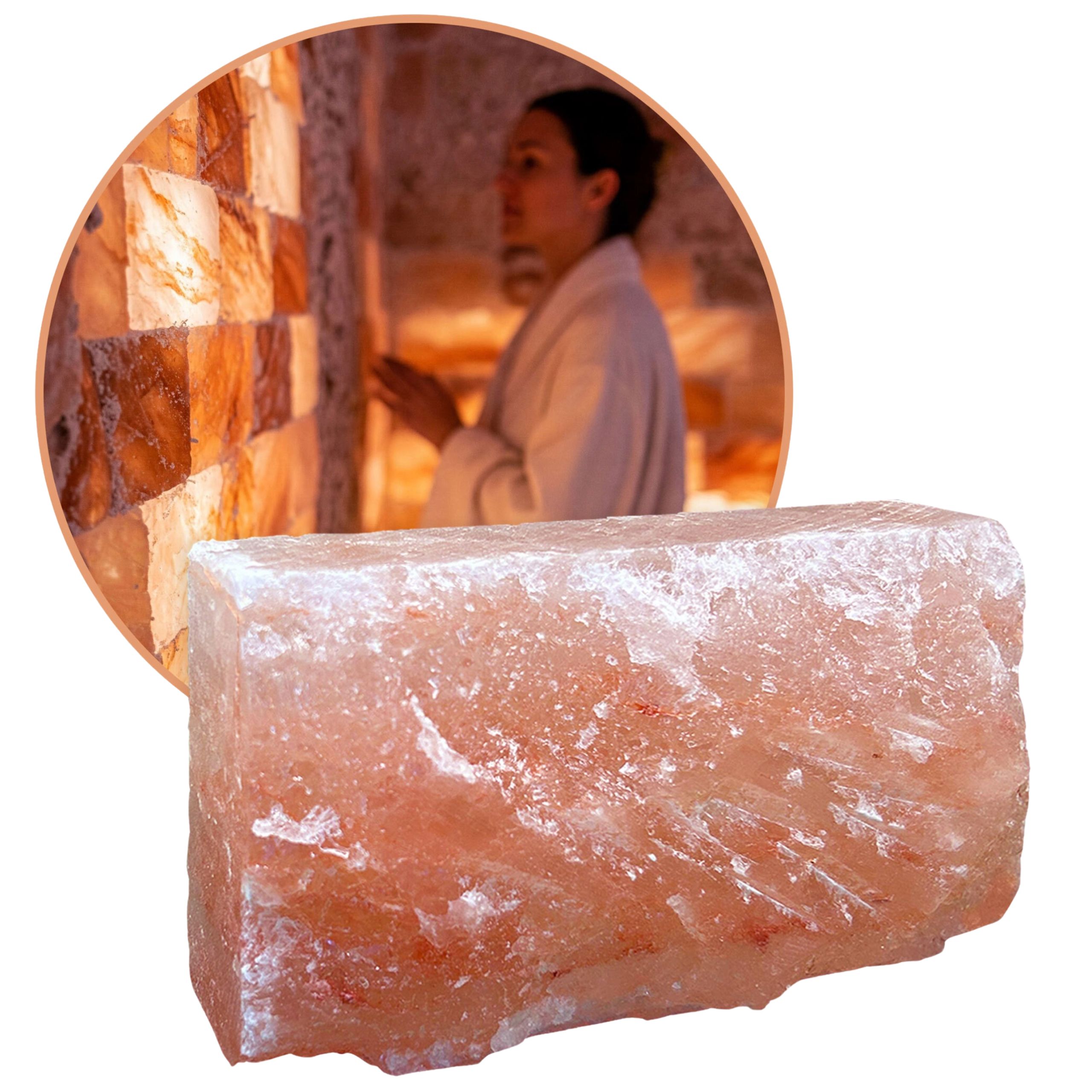 CEGŁA SOLNA 1,3 kg JEDNOSTRONNIE ŁUPANA 20x10x2,5