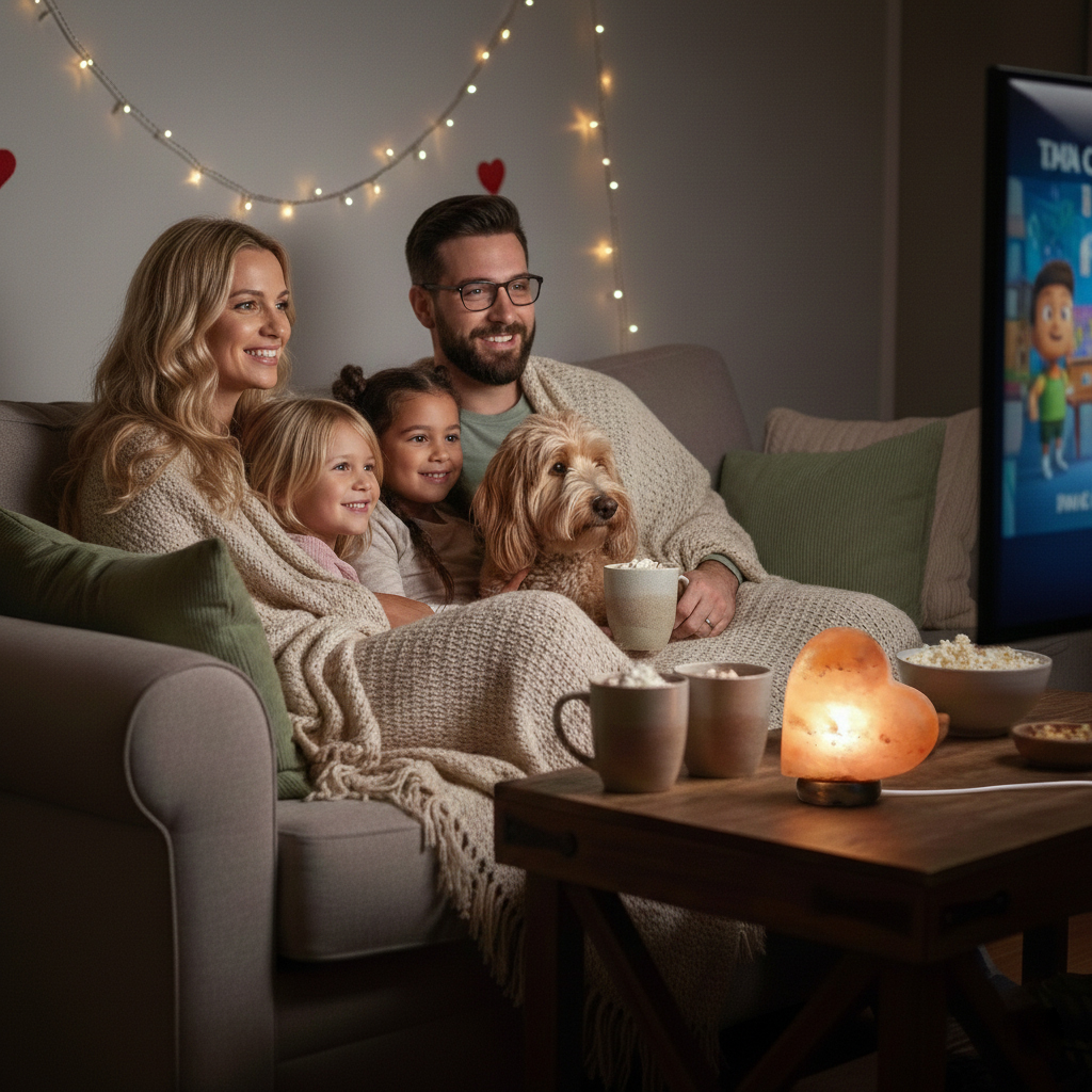 Lampa Solna Himalajska SERCE naturalny jonizator prezent spa ciepłe światło - obrazek 5