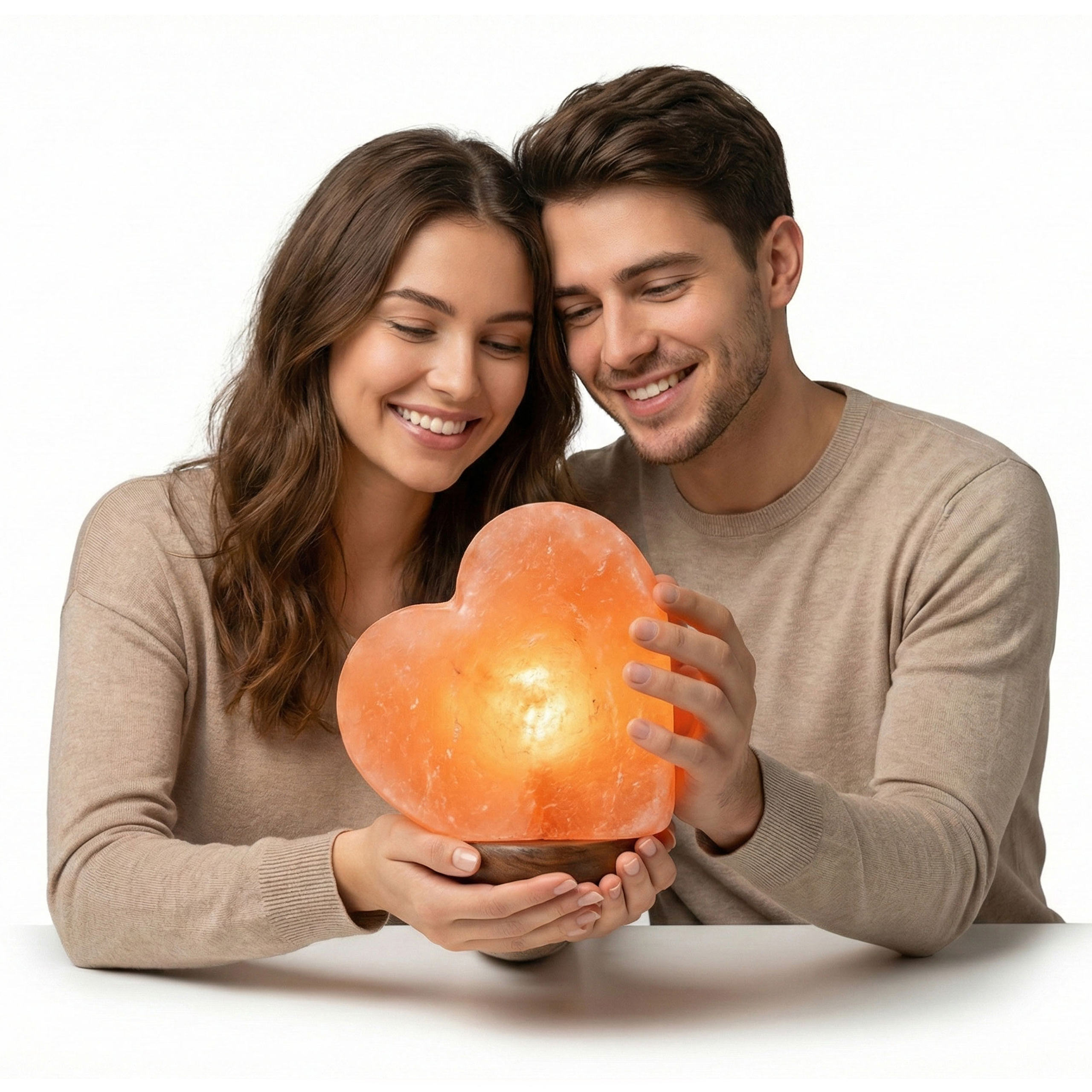 Lampa Solna Himalajska SERCE naturalny jonizator prezent spa ciepłe światło - obrazek 3