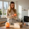Świecznik AURA solny naturalny sól HIMALAJSKA jonizator+ sojowa naturalna świeca - obrazek 10