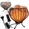 Lampa solna HIMALAJSKA metalowy kosz misa jonizator powietrza VULCAN