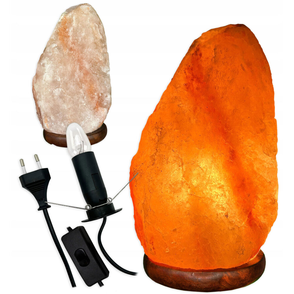 LAMPA SOLNA sól Himalajska 4-6 KG JONIZATOR Lampka Naturalna bryła z SOLI