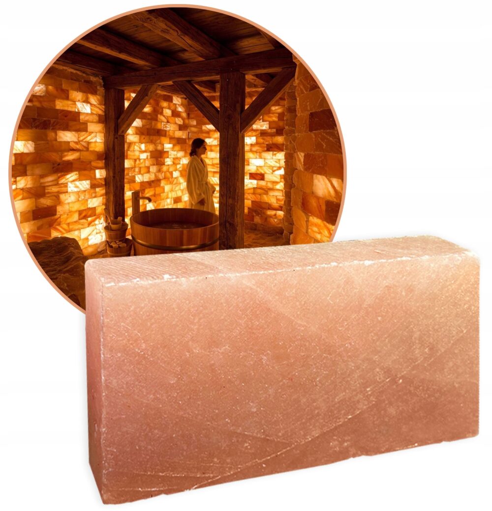 CEGŁA SOLNA HIMALAJSKA BLOK DO GROTY SOLNEJ SAUNY 20x10x2,5 cm - obrazek 7