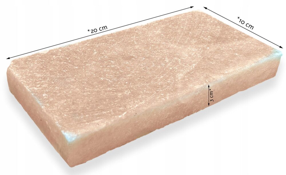 CEGŁA SOLNA HIMALAJSKA BLOK DO GROTY SOLNEJ SAUNY 20x10x2,5 cm - obrazek 8