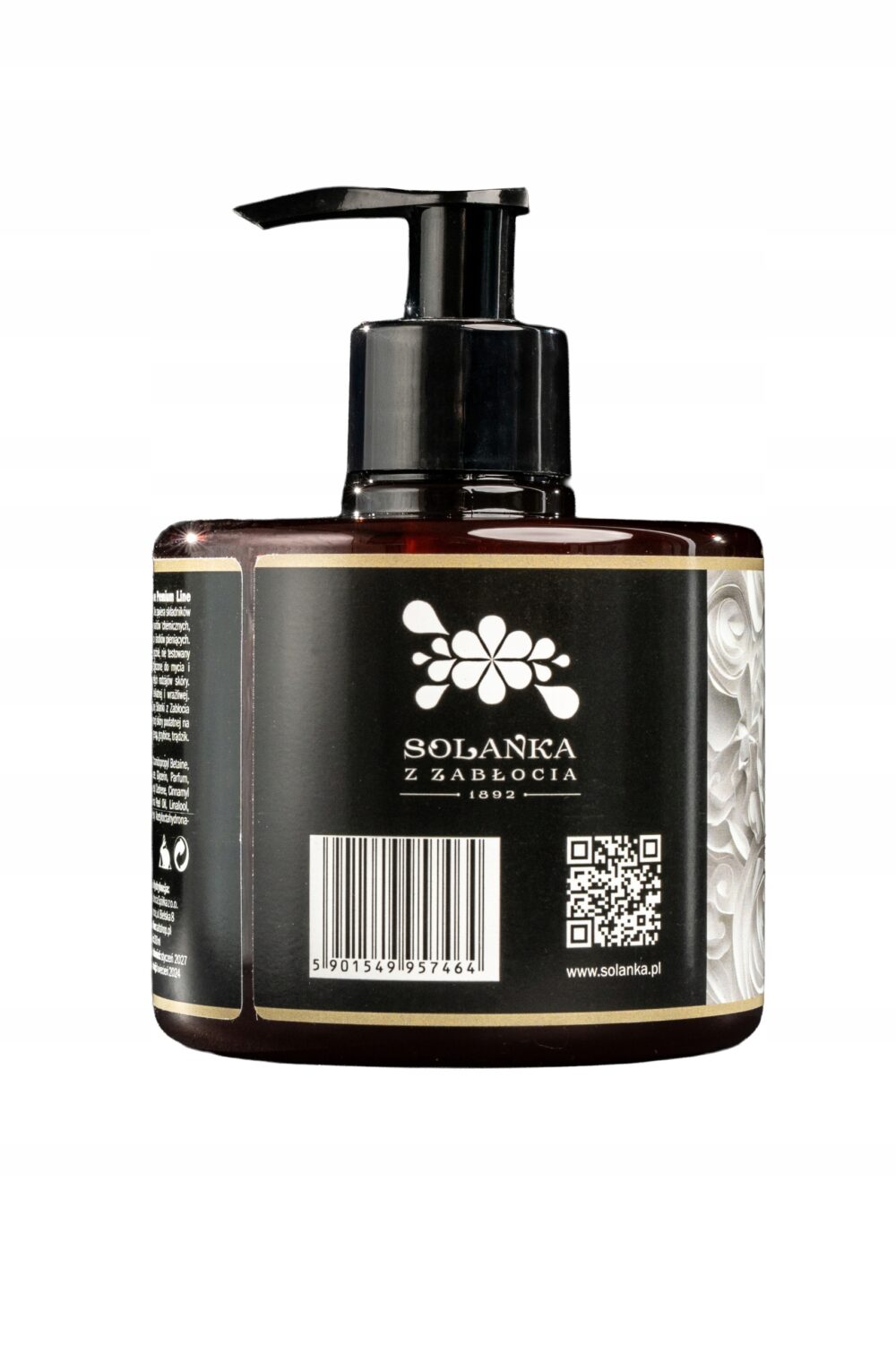 Zabłockie mydło SOLANKOWE naturalne w płynie czarna orchidea 300ml - obrazek 3