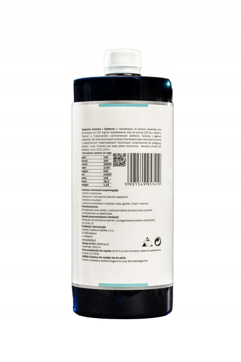 Oryginalna Solanka z Zabłocia inhalacyjna 1L- do aromaterapii i INHALACJI - obrazek 3