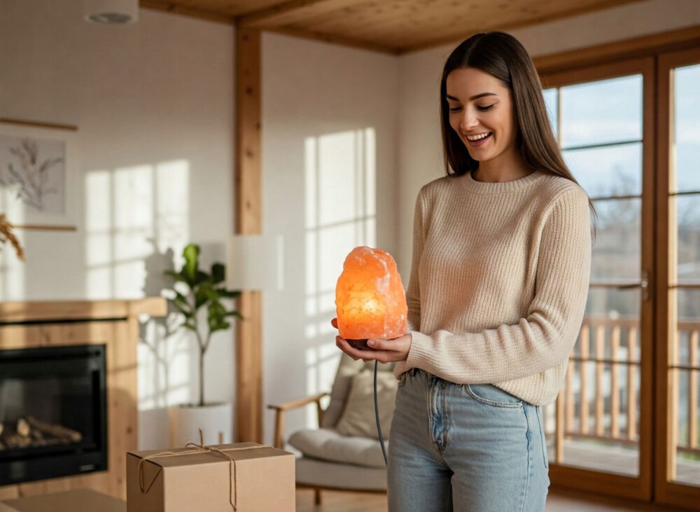 LAMPA SOLNA sól Himalajska 3-5 KG JONIZATOR Lampka Naturalna bryła z SOLI - obrazek 9