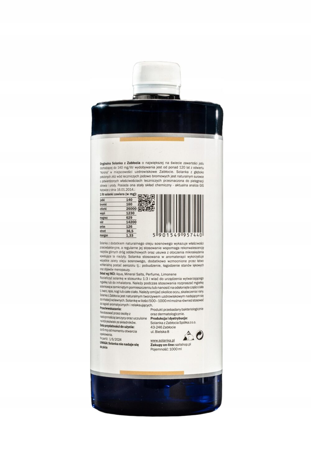 Oryginalna Solanka Sosna Syberyjska 1L do kąpieli, aromaterapii - obrazek 3