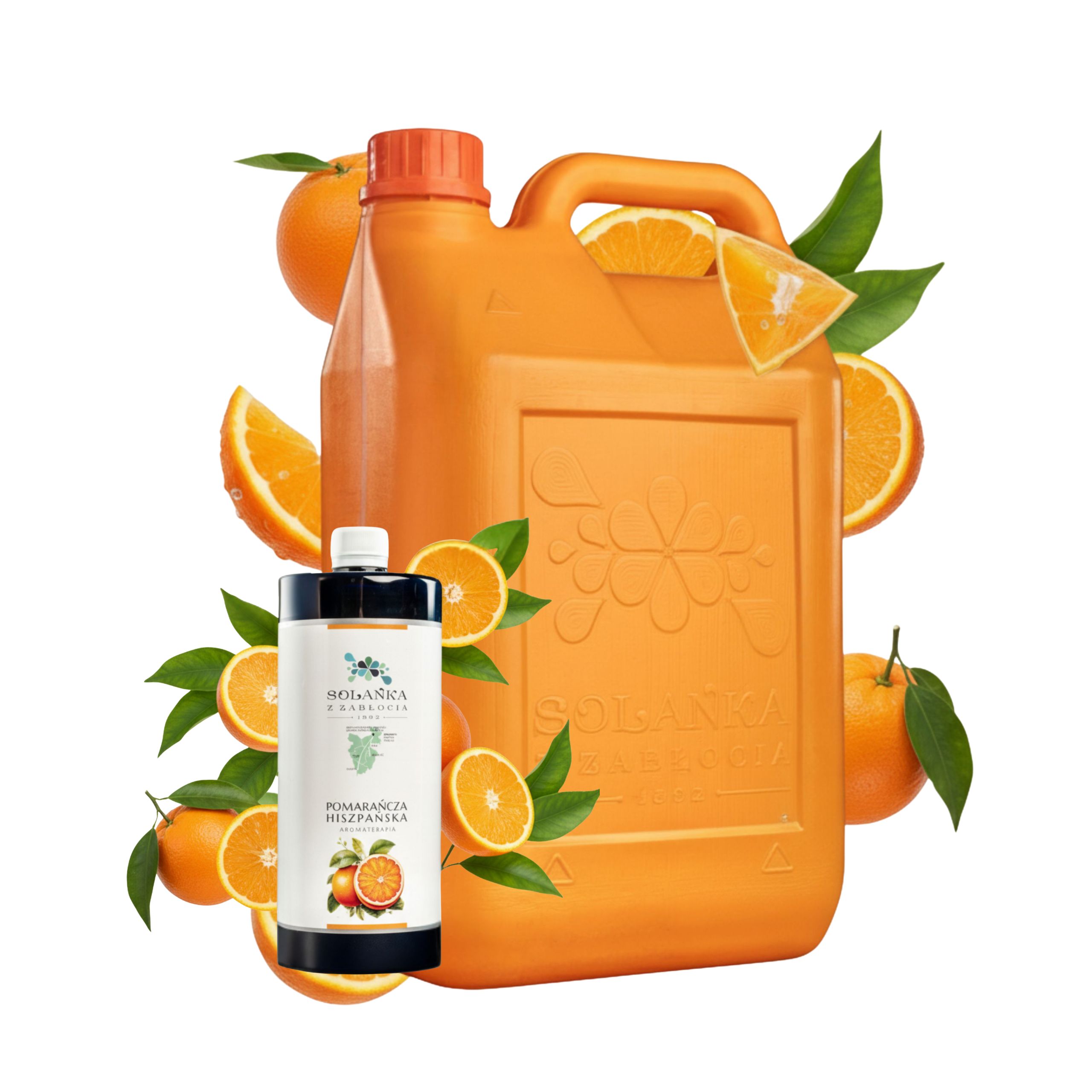 Oryginalna Solanka z Zabłocia pomarańcza 1L-5L do kąpieli, aromaterapii - obrazek 2