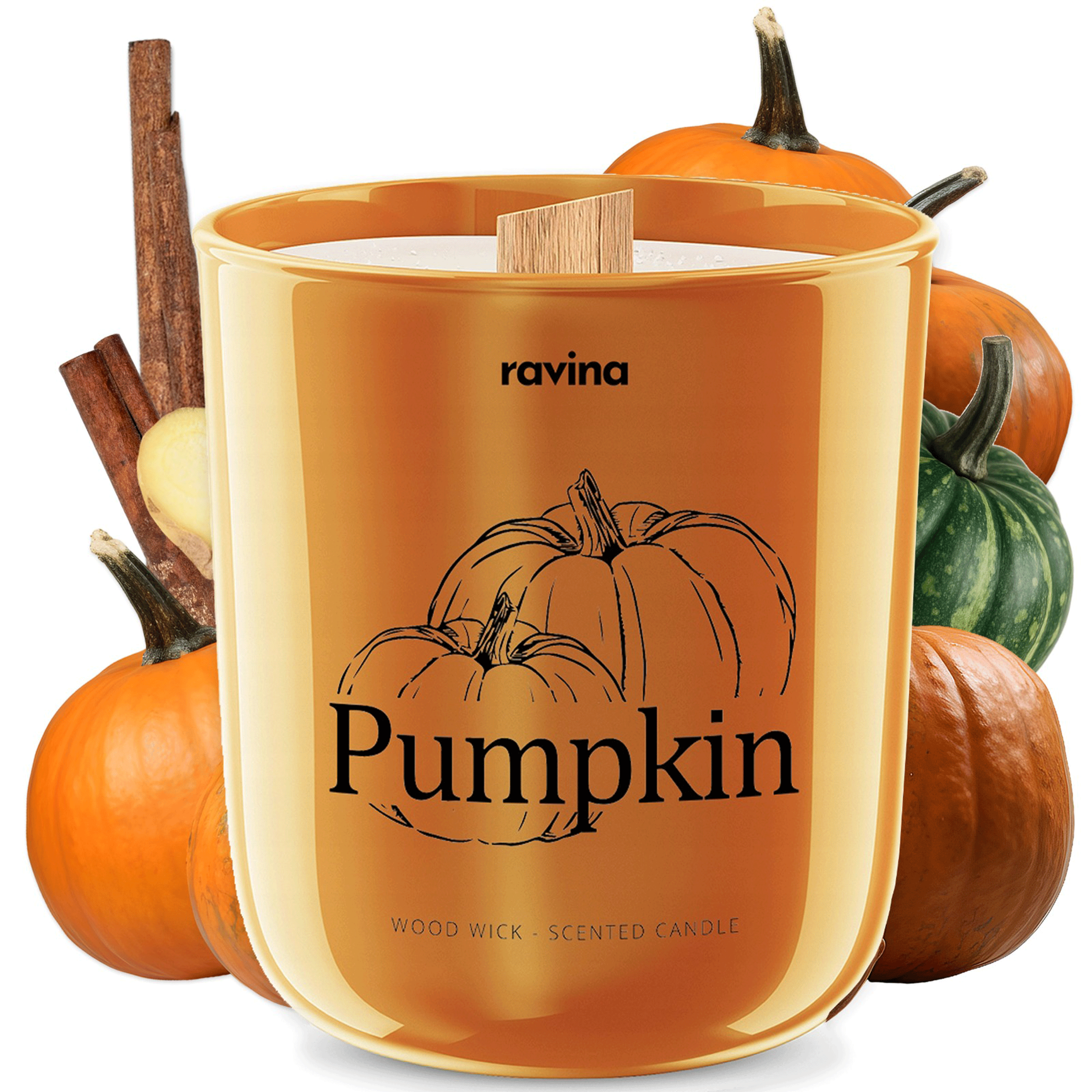 Sojowa świeca zapachowa w szkle, Pumpkin 175g dynia jesienna prezent