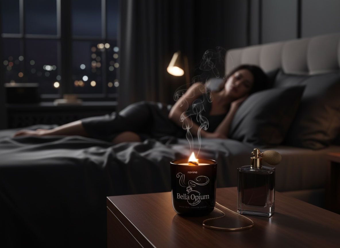 Świeca tradycyjna sojowa naturalna B Opium Ravina na prezent - obrazek 3