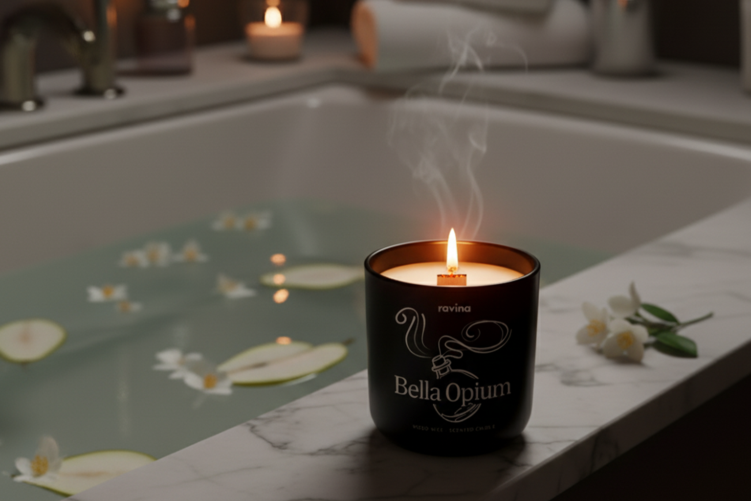 Świeca tradycyjna sojowa naturalna B Opium Ravina na prezent - obrazek 5