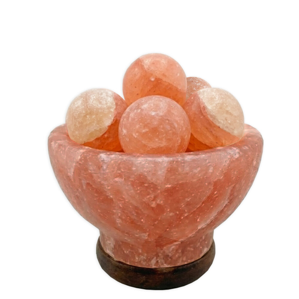 Lampa Solna Himalajska MISA z KULAMI DO MASAŻU jonizator powietrza